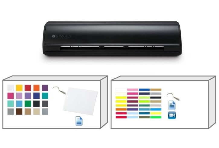 Silhouette CAMEO 5 Bundle inkl. Vinyl und Textil StartPaket II / Schwarz