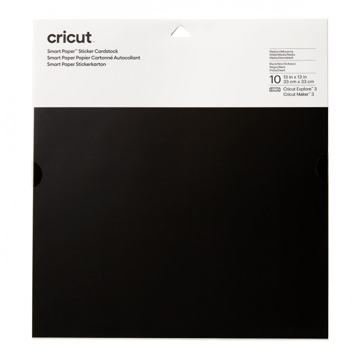 Cricut Smart Sticker Cardstock BLACK 33x33cm 10 sheets