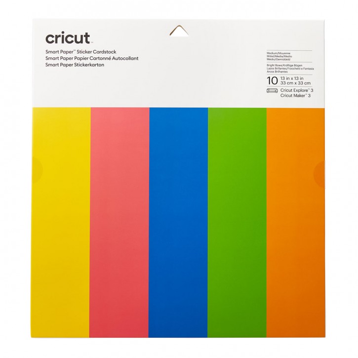 Cricut Smart Sticker Cardstock BRILLANT ROWS 33x33cm 10 sheets
