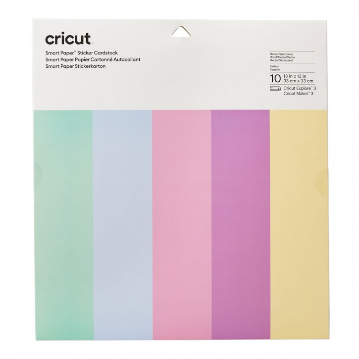 Cricut Smart Sticker Cardstock PASTELL 33x33cm 10 sheets