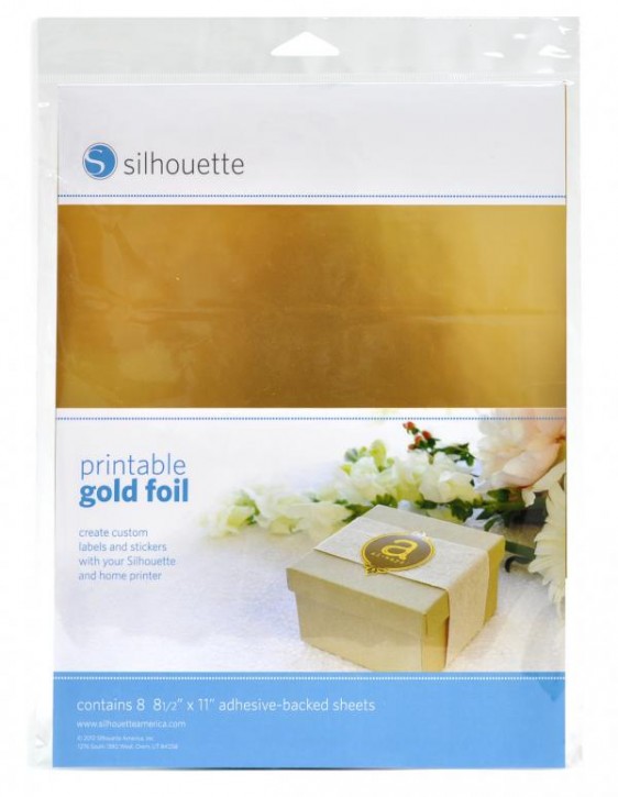 Gold Sticker Folie bedruckbar 8er Pack
