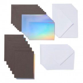 Cricut Joy Insert Cards 11,4 cm x 15,9 cm 12er Pack (Gray, Silver, Holographic)