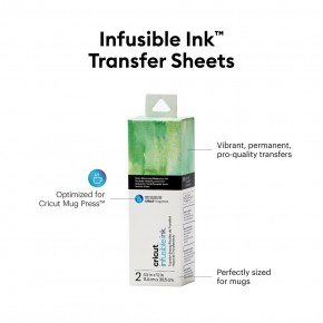 Cricut Joy Infusible Ink Transferbogen - green water color