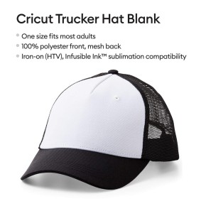 Cricut Trucker-Cap Rohling, schwarz/weiß 3er Pack